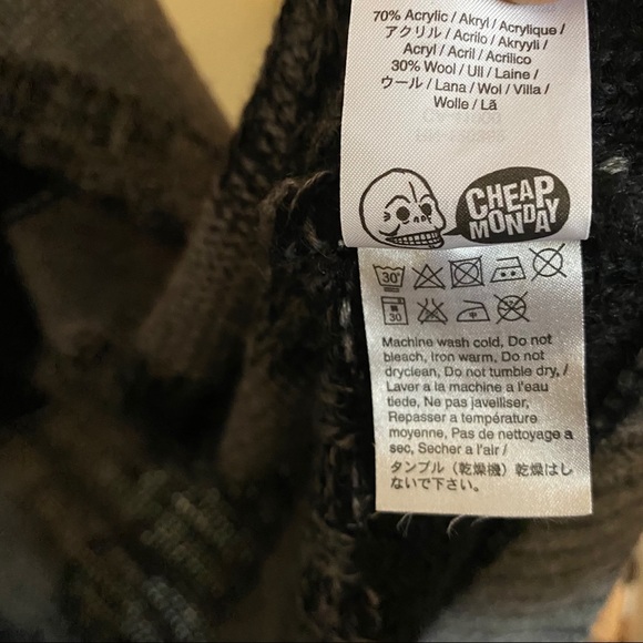 Cheap Monday Open Black/Gray Long Cardigan XS/S - Picture 5 of 5